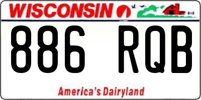 WI license plate 886RQB