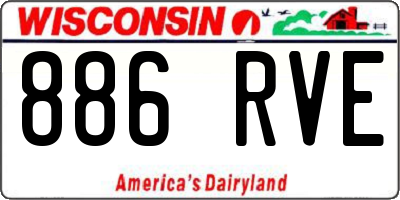 WI license plate 886RVE