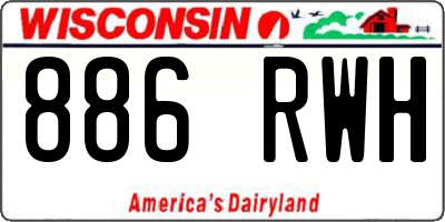 WI license plate 886RWH