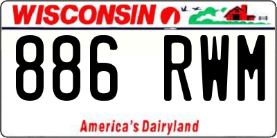 WI license plate 886RWM