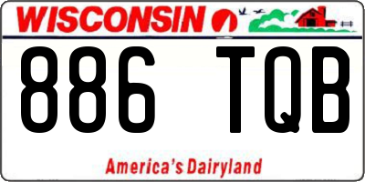 WI license plate 886TQB