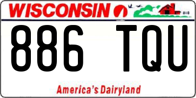WI license plate 886TQU