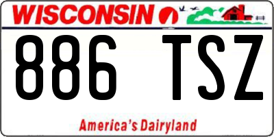 WI license plate 886TSZ