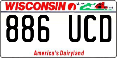 WI license plate 886UCD