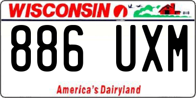 WI license plate 886UXM