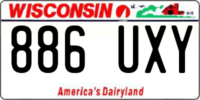 WI license plate 886UXY
