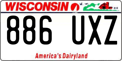 WI license plate 886UXZ