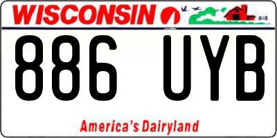 WI license plate 886UYB