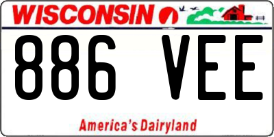 WI license plate 886VEE