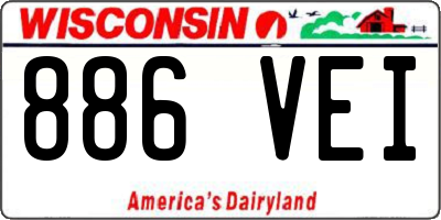 WI license plate 886VEI