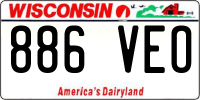 WI license plate 886VEO