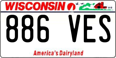 WI license plate 886VES