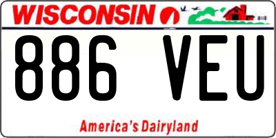 WI license plate 886VEU