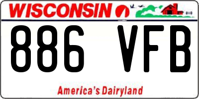 WI license plate 886VFB