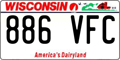 WI license plate 886VFC