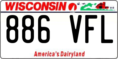 WI license plate 886VFL