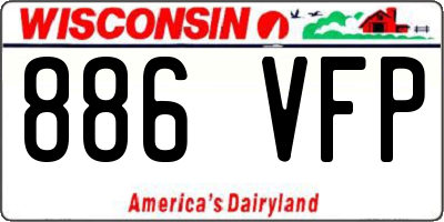 WI license plate 886VFP