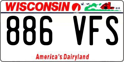 WI license plate 886VFS