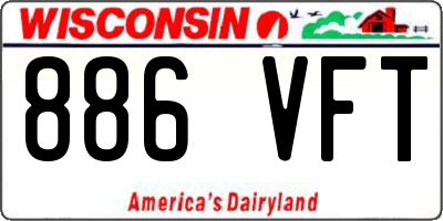 WI license plate 886VFT