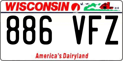 WI license plate 886VFZ