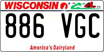 WI license plate 886VGC