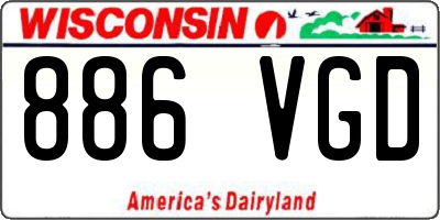 WI license plate 886VGD