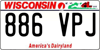 WI license plate 886VPJ
