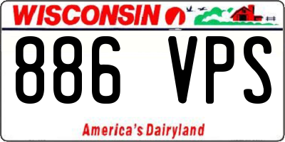WI license plate 886VPS