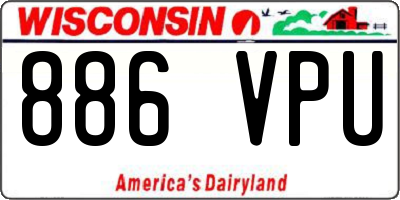 WI license plate 886VPU