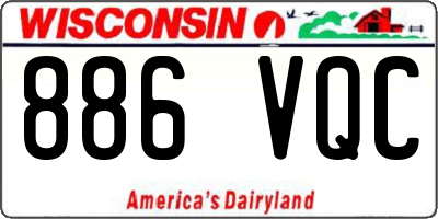 WI license plate 886VQC