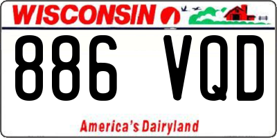 WI license plate 886VQD