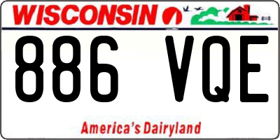 WI license plate 886VQE