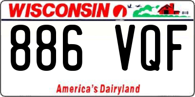 WI license plate 886VQF
