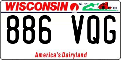 WI license plate 886VQG