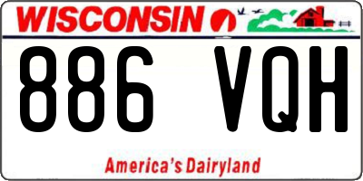 WI license plate 886VQH