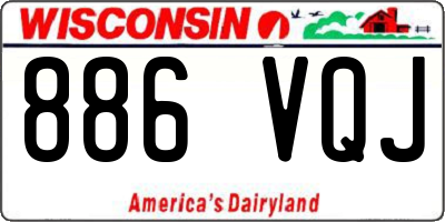 WI license plate 886VQJ