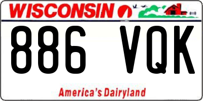 WI license plate 886VQK