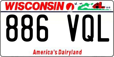 WI license plate 886VQL