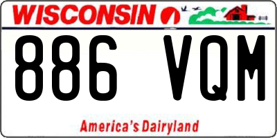 WI license plate 886VQM