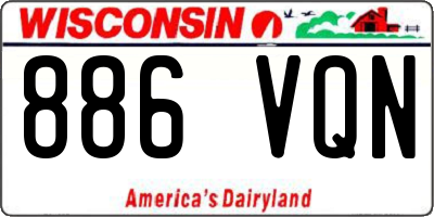 WI license plate 886VQN