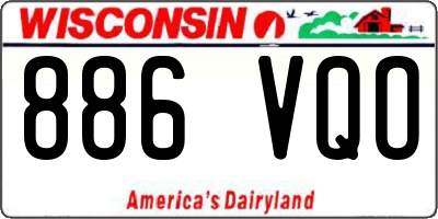WI license plate 886VQO