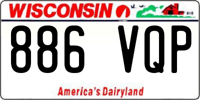 WI license plate 886VQP
