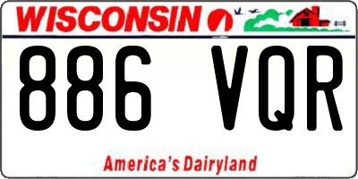 WI license plate 886VQR