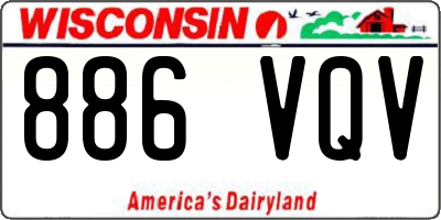 WI license plate 886VQV