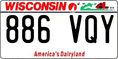 WI license plate 886VQY
