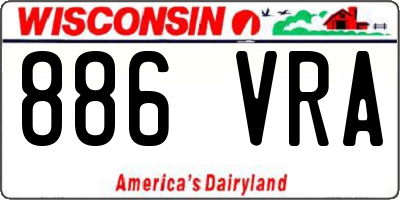 WI license plate 886VRA