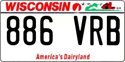 WI license plate 886VRB
