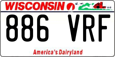 WI license plate 886VRF