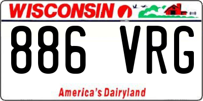 WI license plate 886VRG