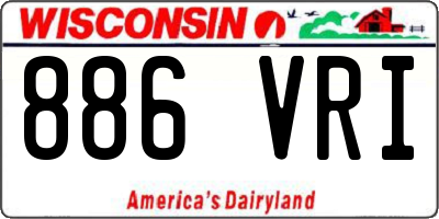 WI license plate 886VRI